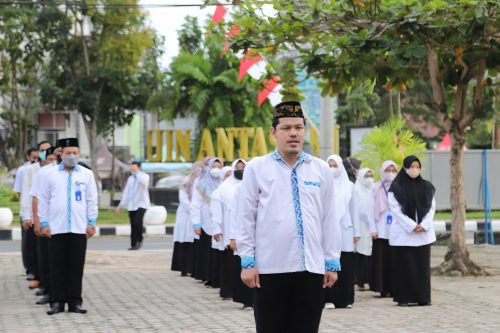 Apel mingguan pegawai di lingkungan Kantor Pusat UIN Antasari, Senin (15-08-2022). Foto-Humas-Yulida Rifani