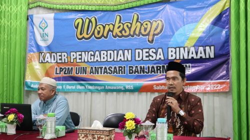 Ketua LP2M UIN Antasari Dr. Zainal Abidin, M.Ag. saat membuka acara (Foto-Humas-Achmad Magfur)