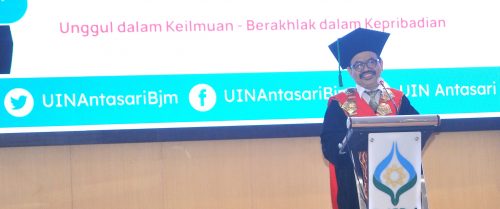 Sambutan Rektor UIN Antasari Prof. Dr. H. Mujiburrahman, M.A. (Foto-Humas)