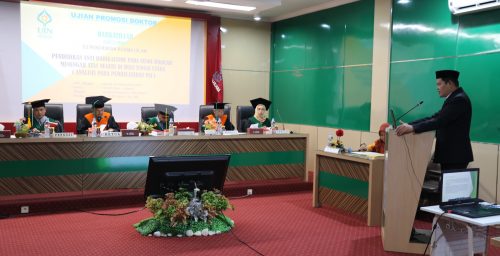 Suasana sidang promosi doktor Barkatillah (Foto:Humas/Hadi Rustami)