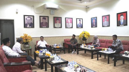 Kunjungan Pimpinan BRI Cabang Samudera dengan Rektor UIN Antasari (Foto:Humas/Achmad Magfur)