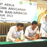 Penandatanganan Mou UIN Antasari dengan BLK Kalsel (Foto:Humas/Achmad Magfur)