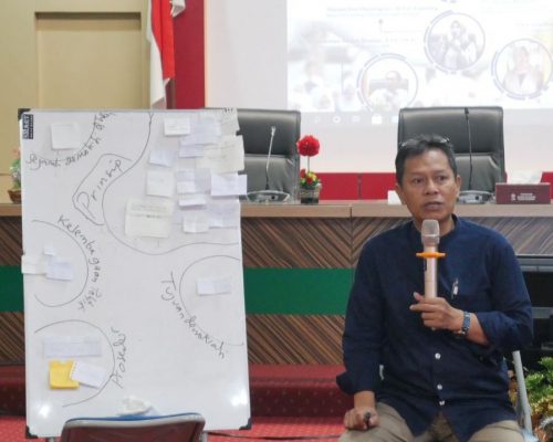 Hairus Salim, M.A. saat menjadi narasumber di Sekolah Islam dan Demokrasi UIN Antasari (Foto:UPKK)