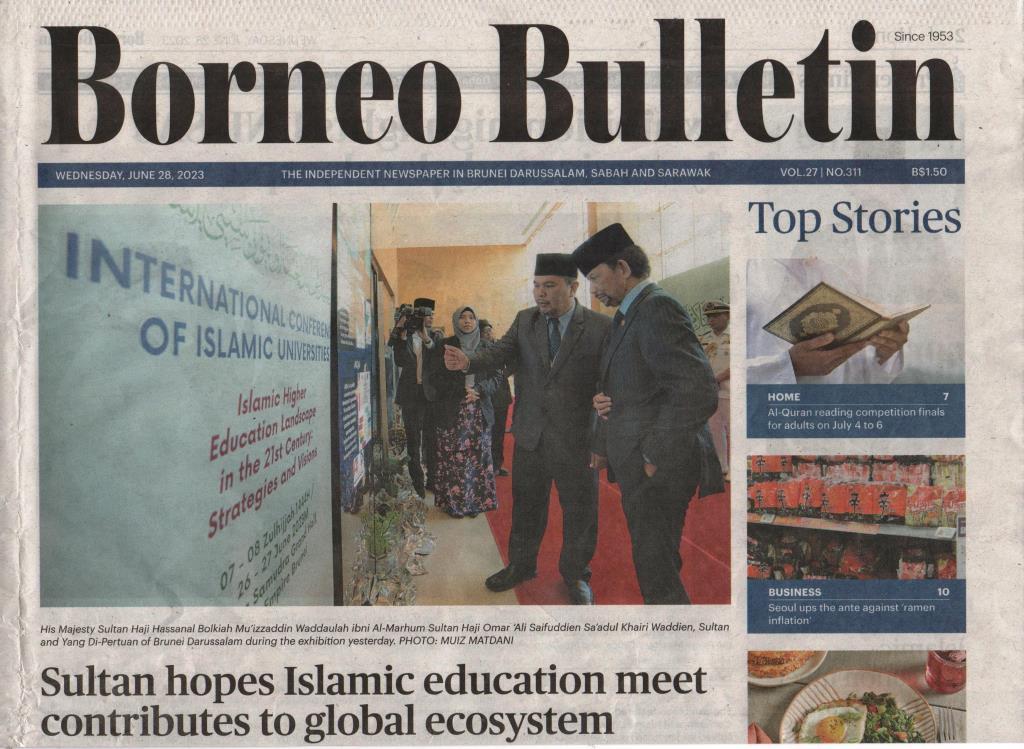 Konferensi International AIUA 2023 di Brunei diangkat eksklusif Borneo Bulletin