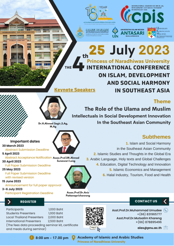 Poster ICDIS ke-4 Tahun 2023 di PNU Thailand