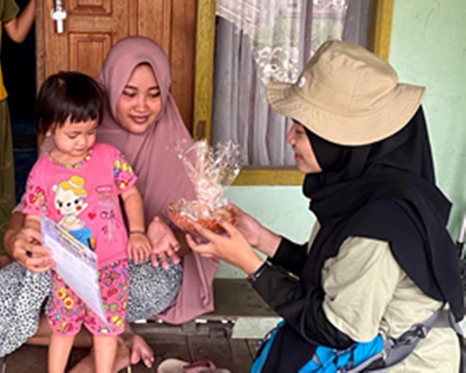 Program Peduli Stunting Mahasiswa KKN UIN Antasari di Desa Sungai Rutas Hulu Kabupaten Tapin