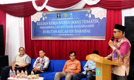 Kasubsi Pengelolaan Rutan Barabai H. Nor Ipansyah saat memberikan sambutan (Foto:Humas Rutan Barabai)