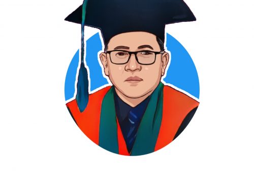 Prof. Dr. Syaugi Mubarak, M.A., M.A., CIIQA, Guru Besar UIN Antasari (Desain oleh Ananda Shafira Triadi)