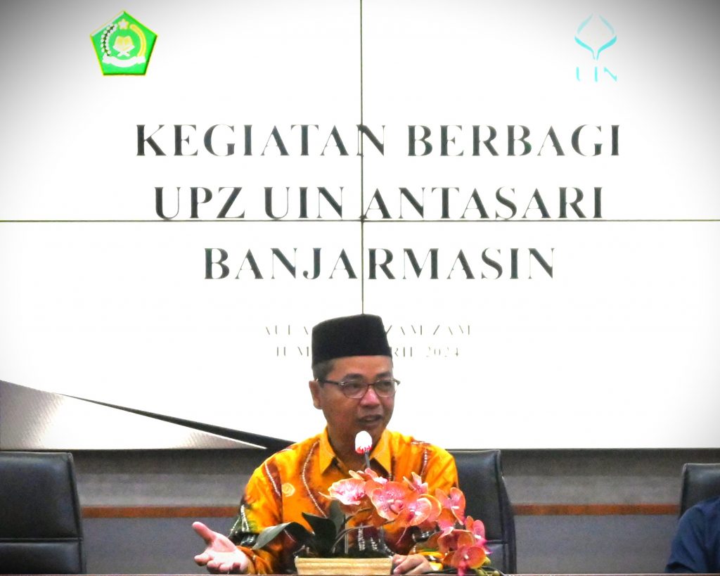 Wakil Rektor UIN Antasari Bidang AUPK Dr. H. Akhmad Sagir, M.Ag. saat memberikan sambutan (Foto:Ananda Shafira Triadi)