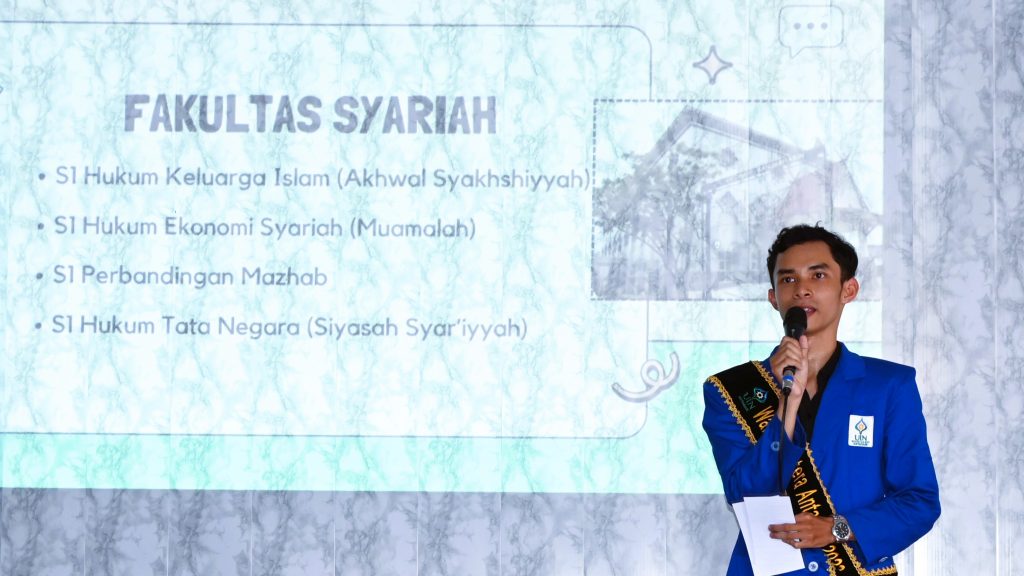 Ahmad Nazaruddin, Putra Antasari 2023 saat mengenalkan UIN Antasari (Foto:Humas/Jamal Ripani)