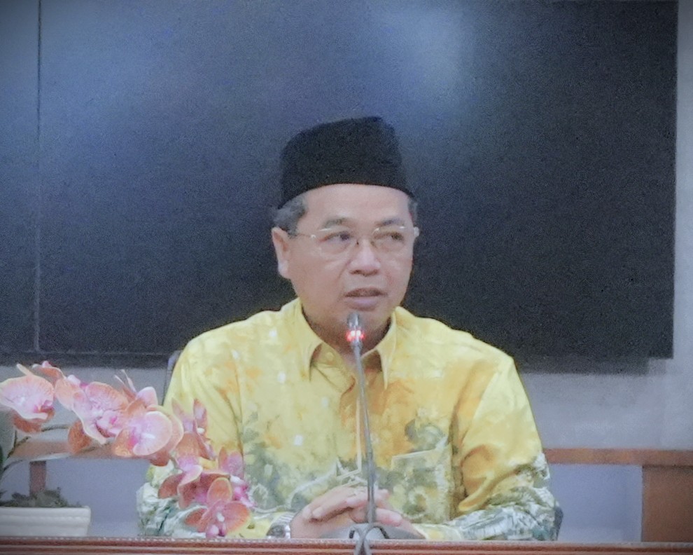 Wakil Rektor UIN Antasari Bidang AUPK Dr. H. Akhmad Sagir, M.Ag. saat membuka acara (Foto:Humas/Jamal Ripani)