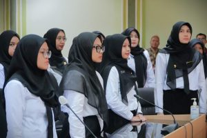 Para CPNS UIN Antasari saat ikut dilantik serentak melalui Zoom Meeting (Foto:Pushakin)