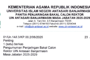 Penjaringan Balon Rektor UIN Antasari 2025-2029