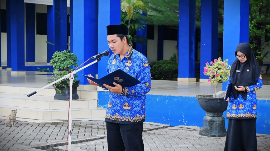 Muhammad Rahmani Abduh, M.H. saat perdana membacakan doa (Foto:Humas/Jamal Ripani)