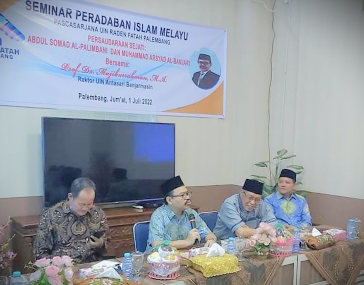 Rektor UIN Antasari saat berdialog dengan almarhum Pak Mal An di UIN Raden Fatah Palembang.