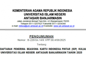 Pengumuman Pendaftaran KIP-K 2025
