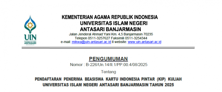 Pengumuman Pendaftaran KIP-K 2025