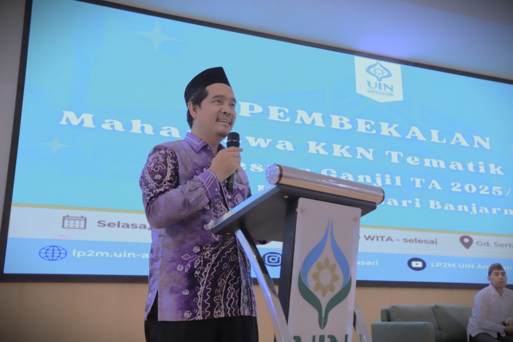 Ketua LP2M UIN Antasari Dr. Muhammad Zainal Abidin, M.Ag. saat membuka acara (Foto:Humas/Haitami)