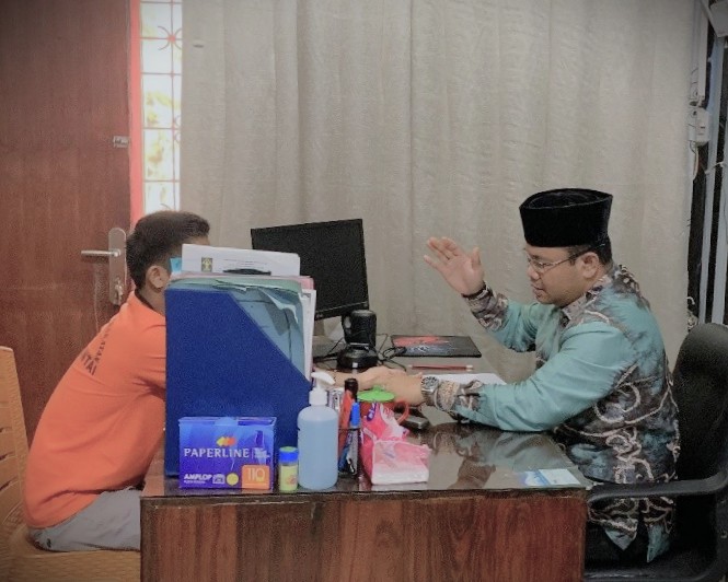 Konseling individual warga binaan Dr. Taufik Hidayat, M.Kes., Psikolog (Tim Psikolog UIN Antasari Banjarmasin)