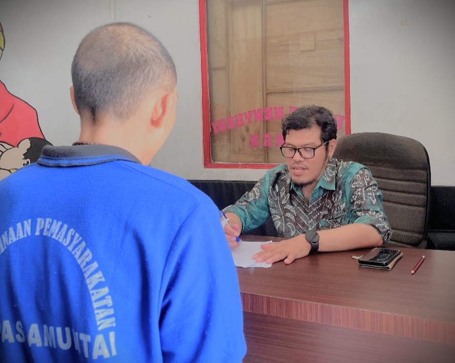 Konseling individual warga binaan oleh Imadduddin, M.A., M.Kes., Anggota Tim Psikolog UIN Antasari Banjarmasin