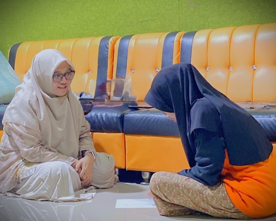 Konseling individual warga binaan oleh Tim Mahdia Fadhila, M.Psi., Psikolog (Tim Psikolog UIN Antasari Banjarmasin).