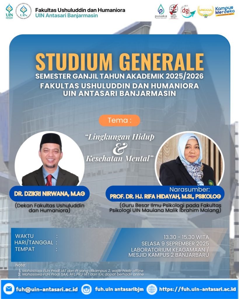 Poster Studium Generale FUH UIN Antasari 2025/2026.