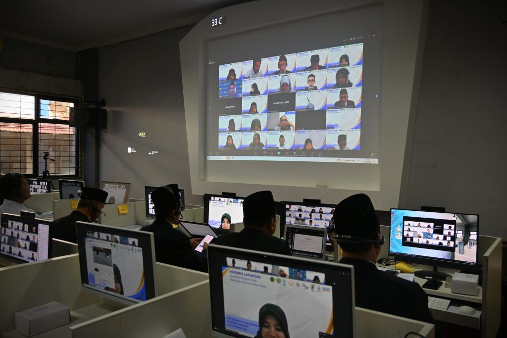Suasana AL Akreditasi BPI secara daring (Foto:Humas/Jamal Ripani)