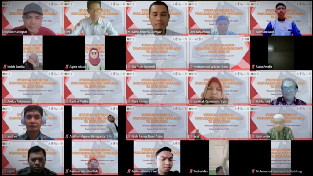 Tangkapan layar sebagian peserta yang mengikuti secara daring.