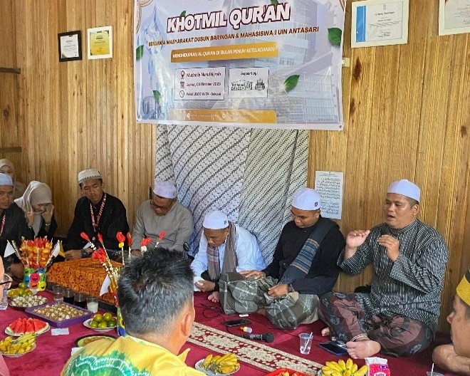 Ketua RT Dusun Baringan saat memberikan sambutan.