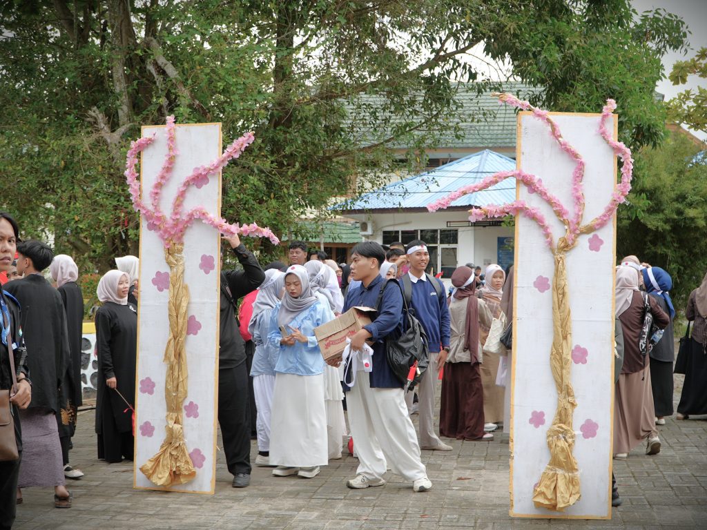 Penampilan barisan parade Budaya Jepang.