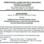 Pengumuman pembuatan KTM Baru 2025