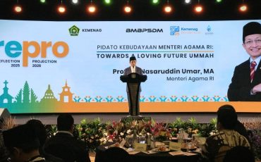 Menag RI saat menyampaikan pidatonya.