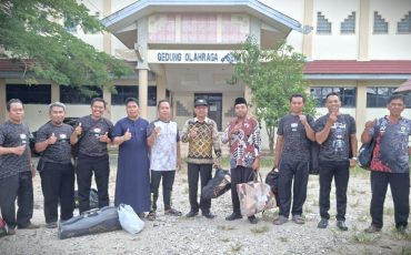 Rombongan PB Kantor Kemenhaj Balangan saat disambut di Kampus 1 (Foto:Tim PB UIN Antasari)