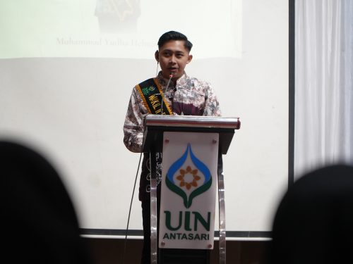 Ketua Panitia Pelaksana M. Yudha Helmawan saat menyampaikan sambutannya (Dokumentasi Humas Rahmi Hartati)