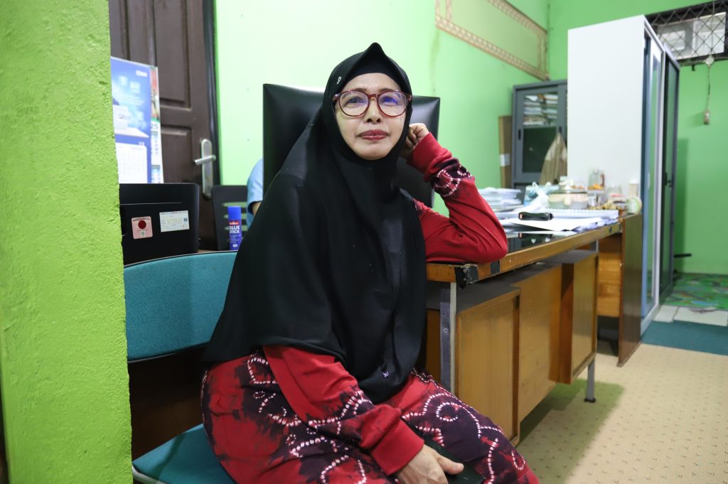 Rahimah, S.Ag. usai diwawancarai (Foto:Humas/Haitami)