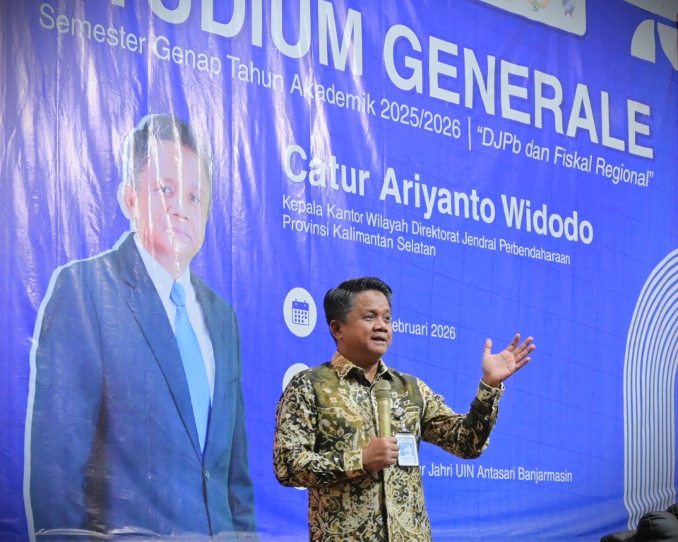 Catur Ariyanto Widodo, S.E., M.Int.Dev.Ec. saat menjadi narasumber (Foto:Humas/Jamal Ripani)