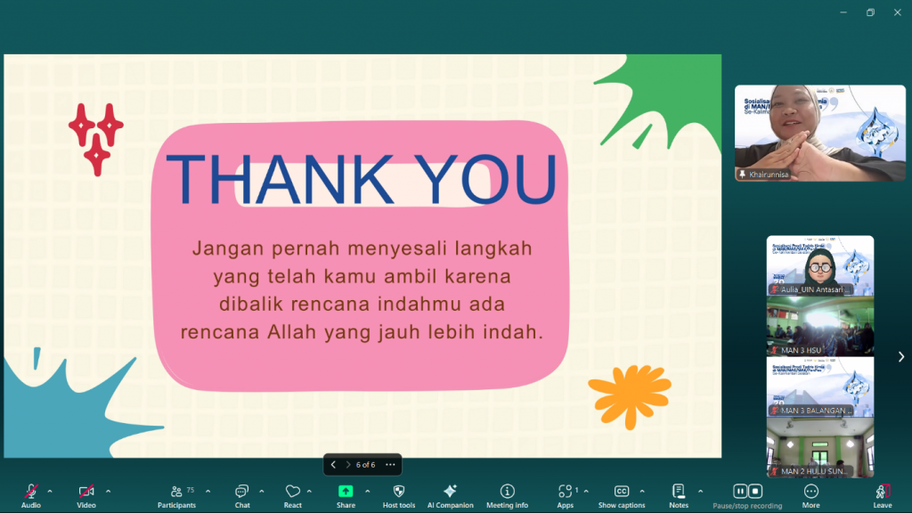 Penutup sosialisasi.