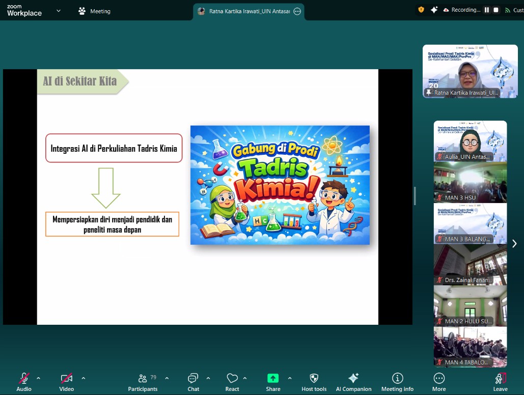 Sosialisasi dari Prodi Tadris Kimia UIN Antasari