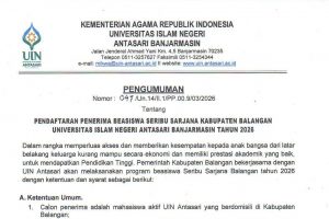 untuk thumbnail pengumuman balangan Maret 2026