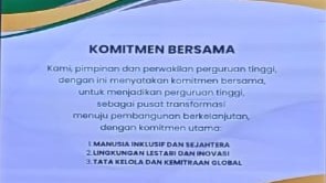 Isi komitmen bersama.