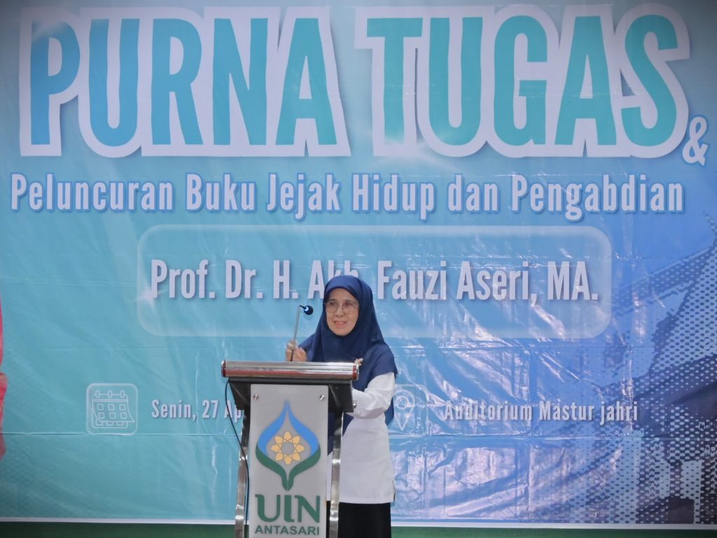 Prof. Dr. Hj. Nida Mufidah, M.Pd. saat memberikan sambutan (Foto:Humas/Jamal Ripani)