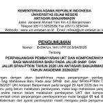 untuk thumbnail pengumuman perpanjangan ukt April 2026