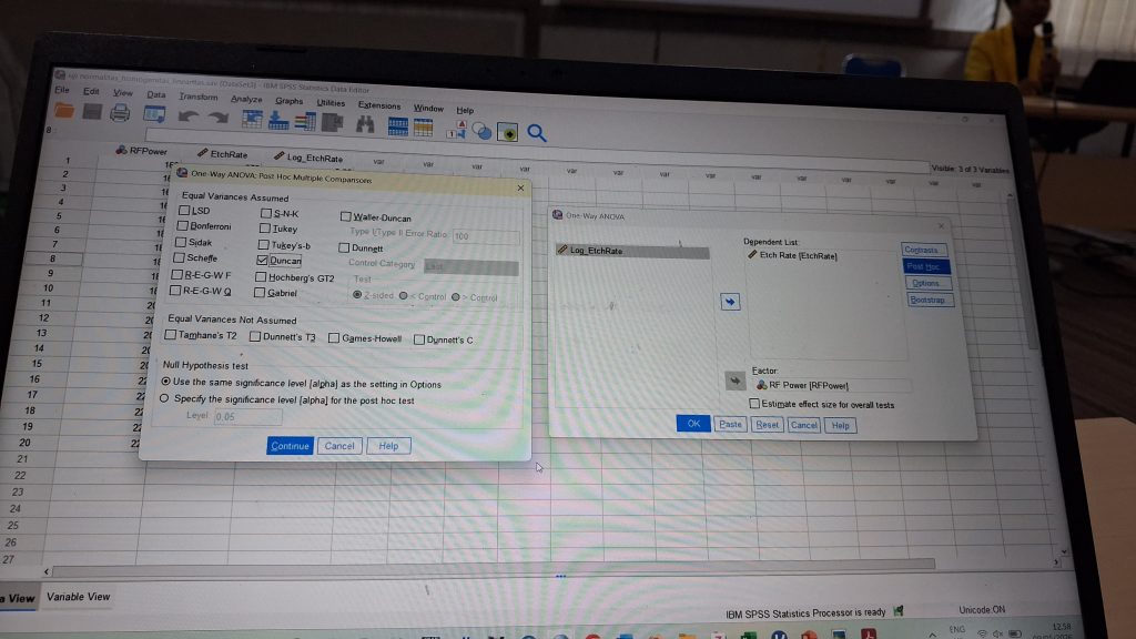 Penampakan aplikasi SPSS.