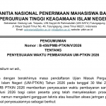 Skrinsut pengumuman penyesuaian pembayaran umptkin 2026