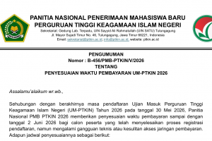 Skrinsut pengumuman penyesuaian pembayaran umptkin 2026
