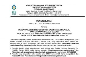 Skrinsut untuk Pengumuman Daftar Ulang SNBT 2026 Skrinsut untuk Pengumuman Daftar Ulang SNBT 2026