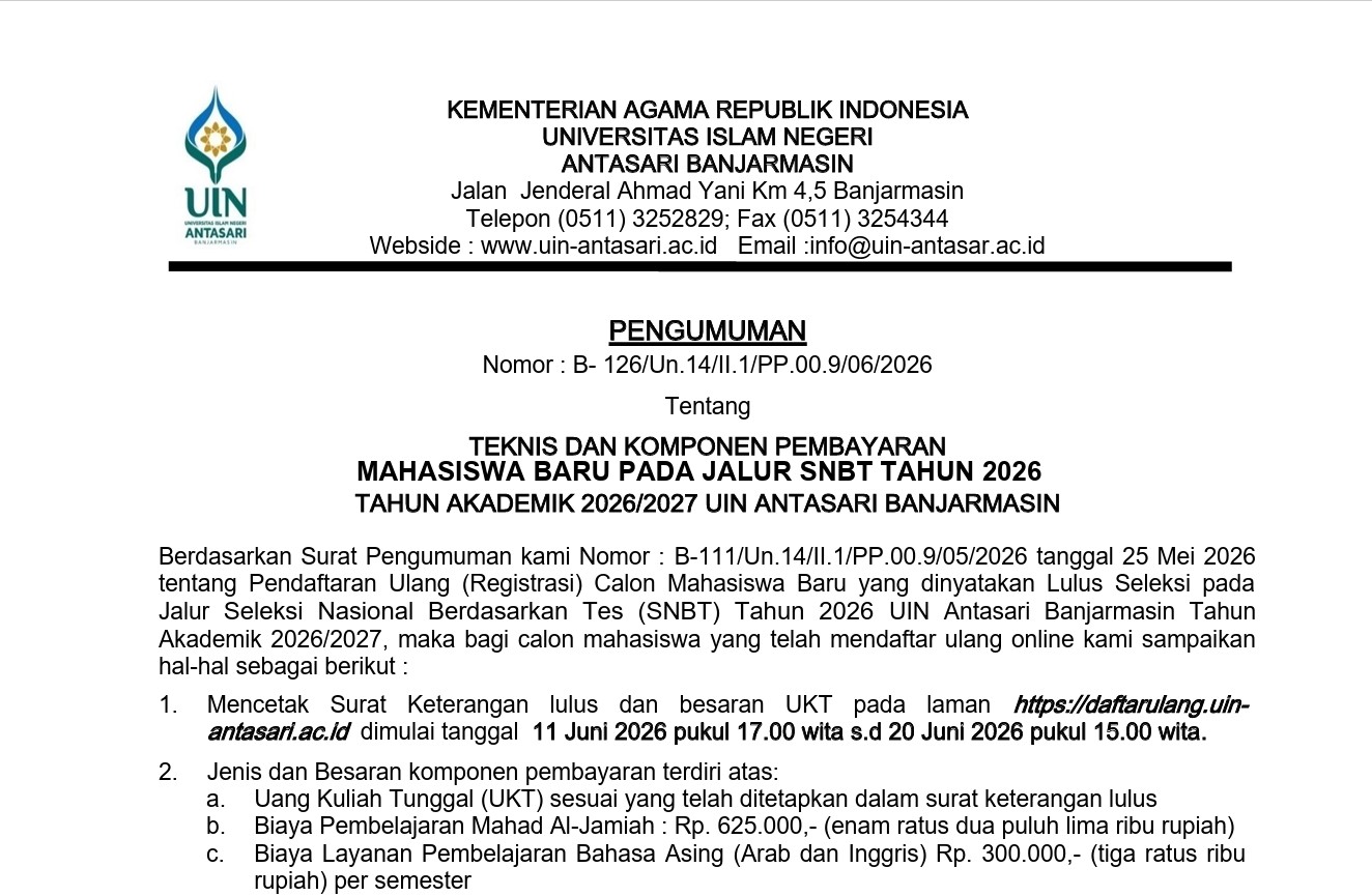 110626 - skrinsut pengumuman pembayaran snbt 2026