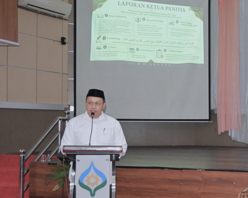 Jamal Syarif, M.Ag. saat menyampaikan laporan (Foto:Humas/Jamal Ripani)