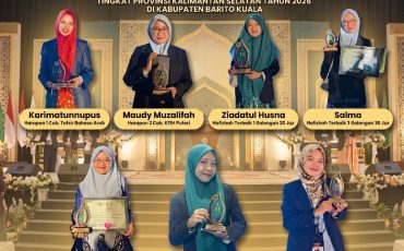 Para mahasiswi PKU UIN Antasari yang juara MTQ Tingkat Kalsel 2026 (sumber:pku.uin-antasari.ac.id)
