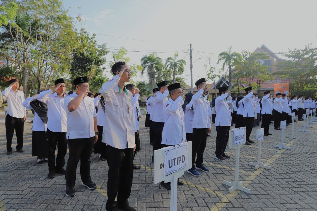 Para pegawai saat mengikuti apel Apel (Foto:Humas)